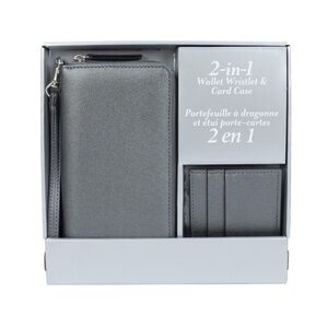 NEW Shimmer Single Zip 2 In 1 Wallet Wristlet With Co-Ordinating Card Case